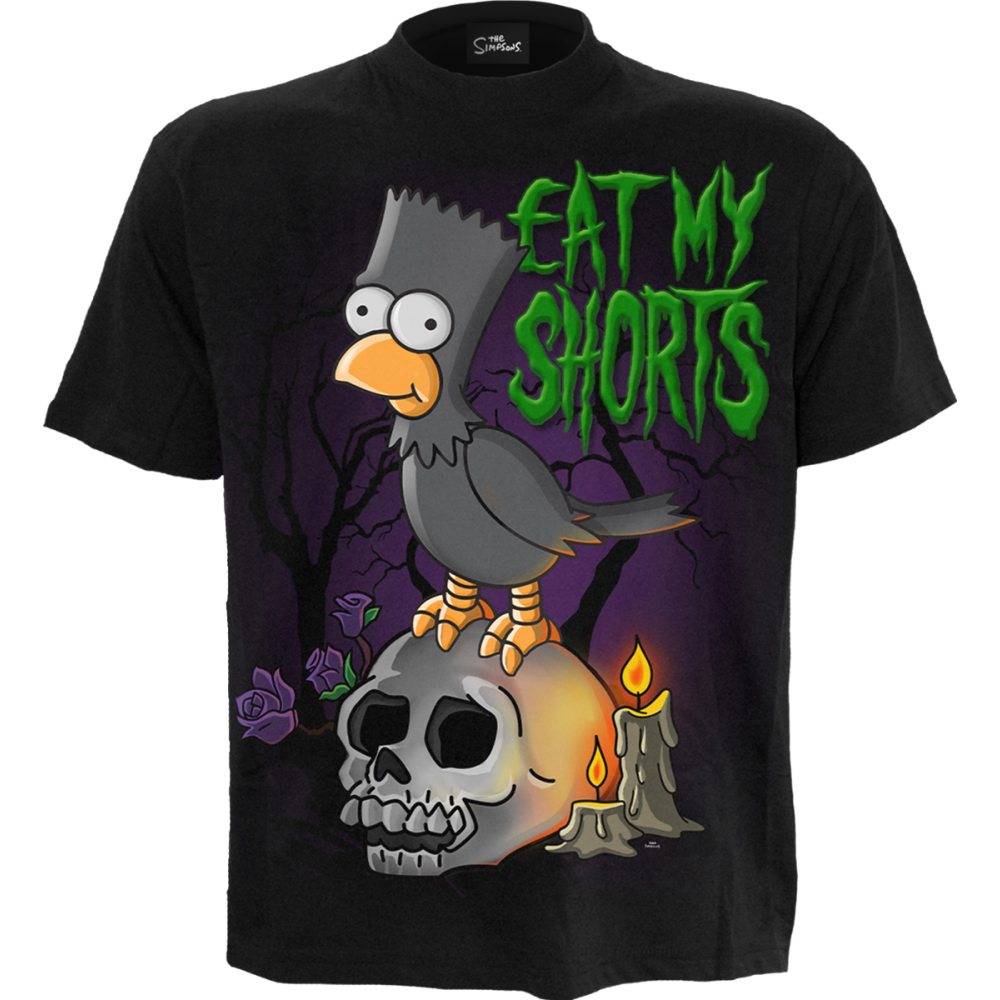 Spiral The Simpsons - Bart Raven Unisex T-shirt - Zwart